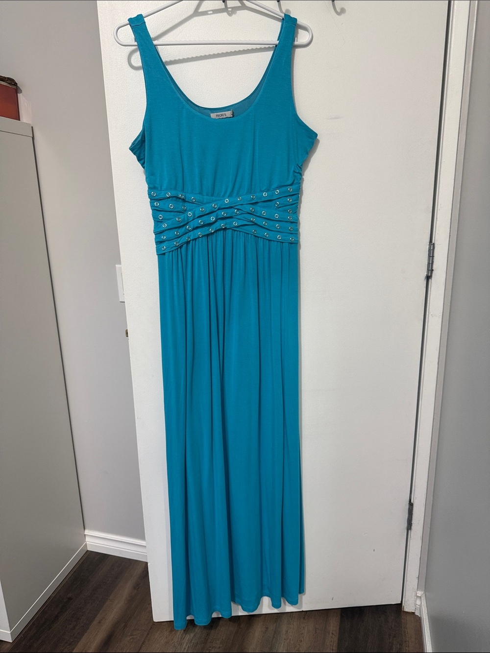 Ricki's Teal Sleeveless Maxi Dress with Studded Waist